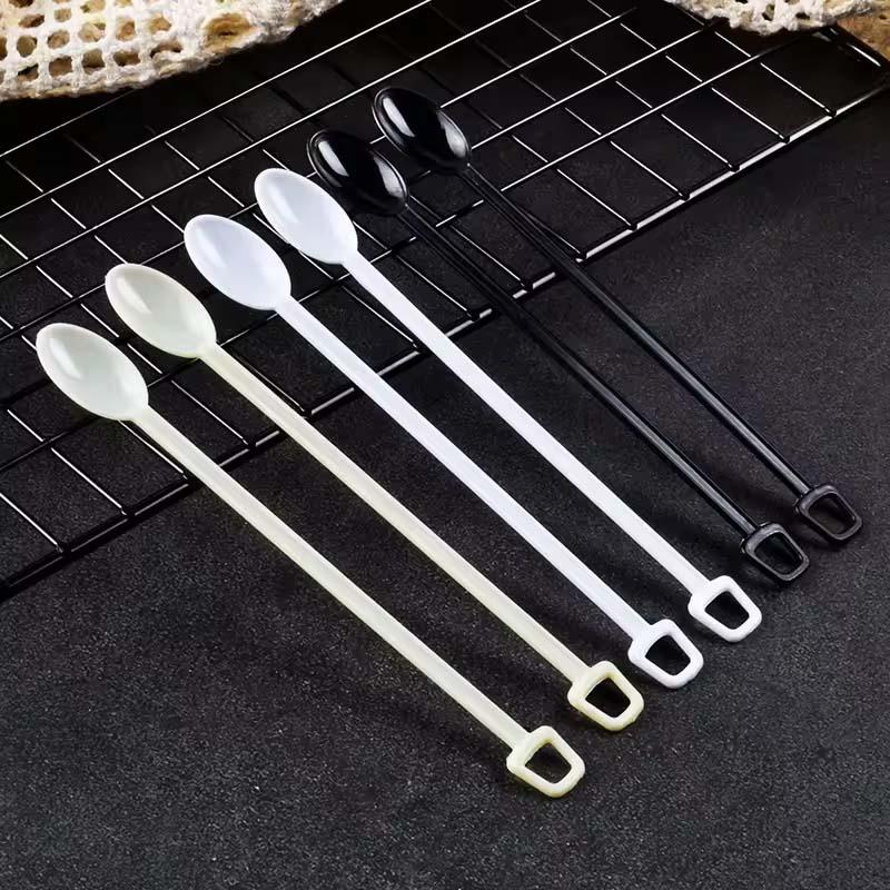 #2 in 1 function Plastic Clear spoon