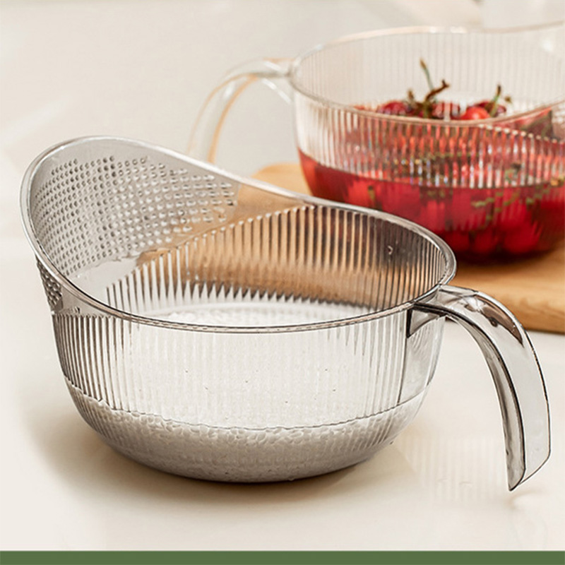 Kitchen artistic drain basket with handle