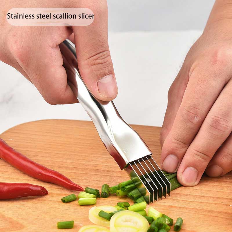 Stainless steel scallion cutter shredder